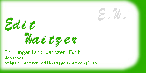 edit waitzer business card